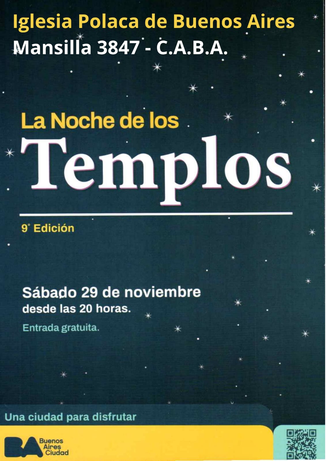 La Noche de los Templos en la Iglesia Polaca de Buenos Aires